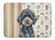 Load image into Gallery viewer, Miniature Black Poodle Coffee Bar Memory Foam Kitchen Mat