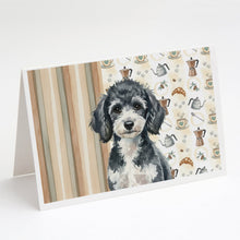 Load image into Gallery viewer, Miniature Parti Poodle Coffee Bar Greeting Cards Pack of 8