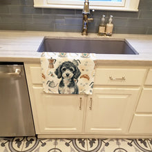 Load image into Gallery viewer, Miniature Parti Poodle Coffee Bar Kitchen Towel