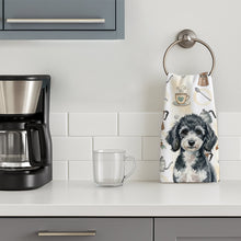 Load image into Gallery viewer, Miniature Parti Poodle Coffee Bar Kitchen Towel