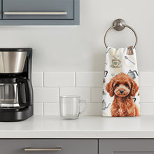 Load image into Gallery viewer, Miniature Red Poodle Coffee Bar Kitchen Towel
