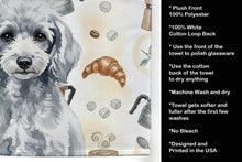 Load image into Gallery viewer, Miniature Silver Poodle Coffee Bar Kitchen Towel
