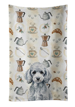 Load image into Gallery viewer, Miniature Silver Poodle Coffee Bar Kitchen Towel