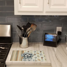 Load image into Gallery viewer, Miniature Silver Poodle Coffee Bar Glass Cutting Board