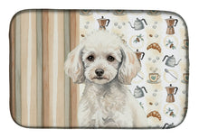 Load image into Gallery viewer, Miniature White Poodle Coffee Bar Dish Drying Mat