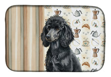 Load image into Gallery viewer, Standard Black Poodle Coffee Bar Dish Drying Mat