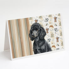 Load image into Gallery viewer, Standard Black Poodle Coffee Bar Greeting Cards Pack of 8