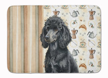 Load image into Gallery viewer, Standard Black Poodle Coffee Bar Memory Foam Kitchen Mat