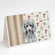 Load image into Gallery viewer, Standard Silver Poodle Coffee Bar Greeting Cards Pack of 8