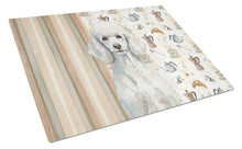 Load image into Gallery viewer, Standard White Poodle Coffee Bar Glass Cutting Board