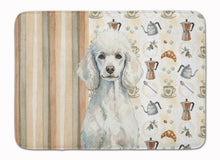 Load image into Gallery viewer, Standard White Poodle Coffee Bar Memory Foam Kitchen Mat