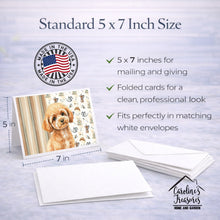 Load image into Gallery viewer, Toy Apricot Poodle Coffee Bar Greeting Cards Pack of 8