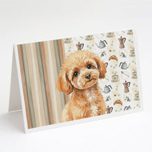 Load image into Gallery viewer, Toy Apricot Poodle Coffee Bar Greeting Cards Pack of 8