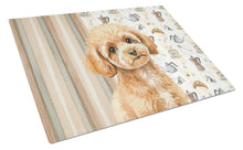 Load image into Gallery viewer, Toy Apricot Poodle Coffee Bar Glass Cutting Board