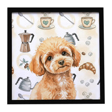 Load image into Gallery viewer, Toy Apricot Poodle Coffee Bar Framed Metal Print