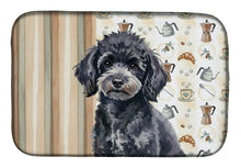 Load image into Gallery viewer, Toy Black Poodle Coffee Bar Dish Drying Mat