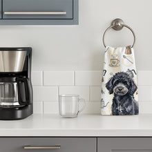 Load image into Gallery viewer, Toy Black Poodle Coffee Bar Kitchen Towel