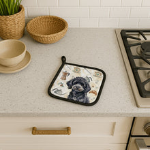 Load image into Gallery viewer, Toy Black Poodle Coffee Bar Pair of Pot Holders