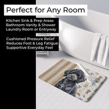 Load image into Gallery viewer, Toy Black Poodle Coffee Bar Memory Foam Kitchen Mat