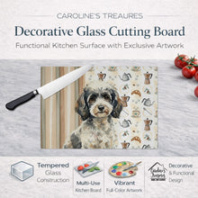 Load image into Gallery viewer, Toy Parti Poodle Coffee Bar Glass Cutting Board