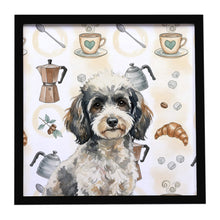 Load image into Gallery viewer, Toy Parti Poodle Coffee Bar Framed Metal Print