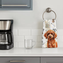 Load image into Gallery viewer, Toy Red Poodle Coffee Bar Kitchen Towel