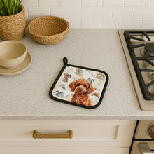Load image into Gallery viewer, Toy Red Poodle Coffee Bar Pair of Pot Holders