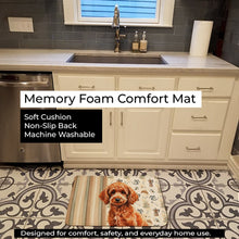 Load image into Gallery viewer, Toy Red Poodle Coffee Bar Memory Foam Kitchen Mat