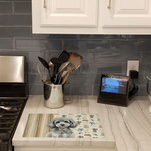 Load image into Gallery viewer, Toy Silver Poodle Coffee Bar Glass Cutting Board