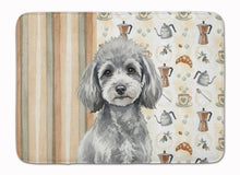 Load image into Gallery viewer, Toy Silver Poodle Coffee Bar Memory Foam Kitchen Mat