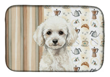 Load image into Gallery viewer, Toy White Poodle Coffee Bar Dish Drying Mat