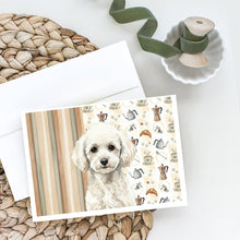 Load image into Gallery viewer, Toy White Poodle Coffee Bar Greeting Cards Pack of 8
