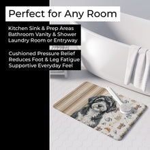 Load image into Gallery viewer, Portuguese Water Dog Coffee Bar Memory Foam Kitchen Mat