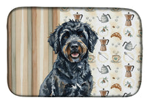 Load image into Gallery viewer, Black Portuguese Water Dog Coffee Bar Dish Drying Mat