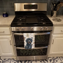Load image into Gallery viewer, Black Portuguese Water Dog Coffee Bar Kitchen Towel