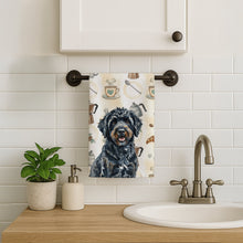 Load image into Gallery viewer, Black Portuguese Water Dog Coffee Bar Kitchen Towel