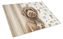 Load image into Gallery viewer, Brown Portuguese Water Dog Coffee Bar Glass Cutting Board