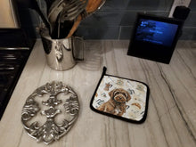Load image into Gallery viewer, Brown Portuguese Water Dog Coffee Bar Pair of Pot Holders