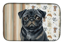 Load image into Gallery viewer, Black Pug Coffee Bar Dish Drying Mat