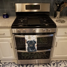 Load image into Gallery viewer, Black Pug Coffee Bar Kitchen Towel