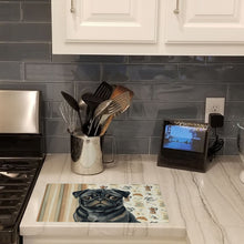 Load image into Gallery viewer, Black Pug Coffee Bar Glass Cutting Board