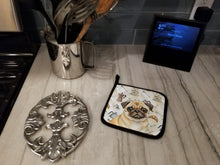 Load image into Gallery viewer, Fawn Pug Coffee Bar Pair of Pot Holders