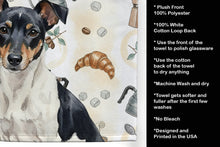 Load image into Gallery viewer, Black and White Rat Terrier Coffee Bar Kitchen Towel