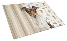 Load image into Gallery viewer, Chocolate and White Rat Terrier Coffee Bar Glass Cutting Board