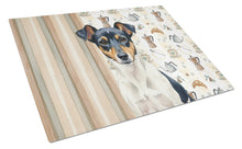 Load image into Gallery viewer, Tricolor Rat Terrier Coffee Bar Glass Cutting Board