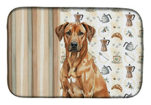 Load image into Gallery viewer, Rhodesian Ridgeback Coffee Bar Dish Drying Mat
