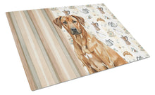 Load image into Gallery viewer, Rhodesian Ridgeback Coffee Bar Glass Cutting Board