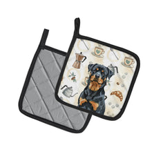 Load image into Gallery viewer, Rottweiler Coffee Bar Pair of Pot Holders