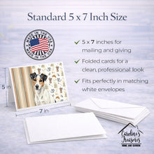 Load image into Gallery viewer, White with Black Markings Russell Terrier Coffee Bar Greeting Cards Pack of 8