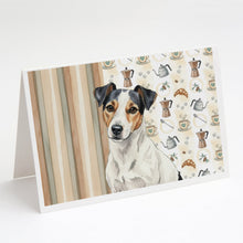 Load image into Gallery viewer, White with Black Markings Russell Terrier Coffee Bar Greeting Cards Pack of 8